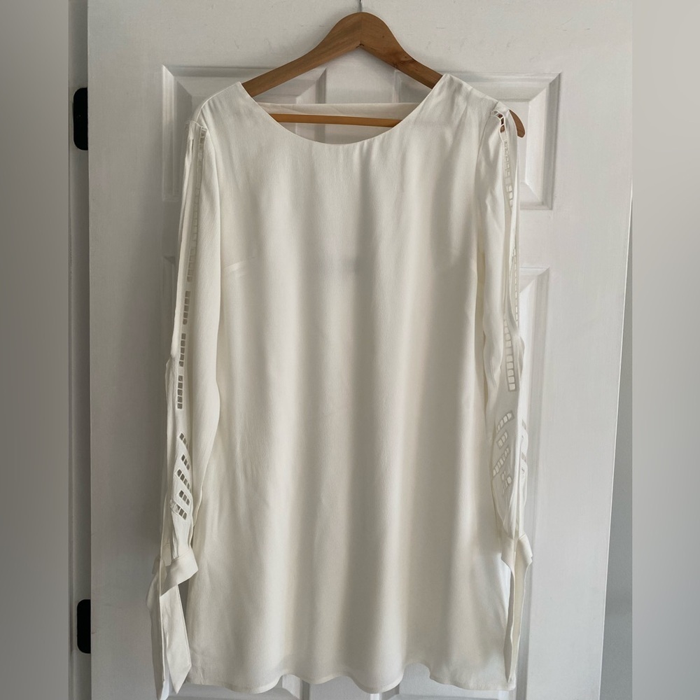 Lulus White Long Sleeve Mini Dress Size S